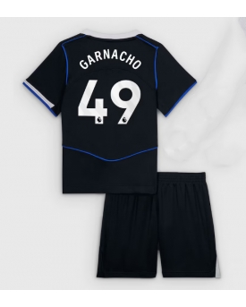 Billige Fotballdrakt Chelsea Alejandro Garnacho #49 Replika Tredjedraktsett Barn 2025-26 Kortermet (med bukser)